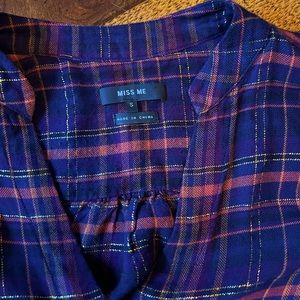 Miss Me 3/4 sleeve button up size S
